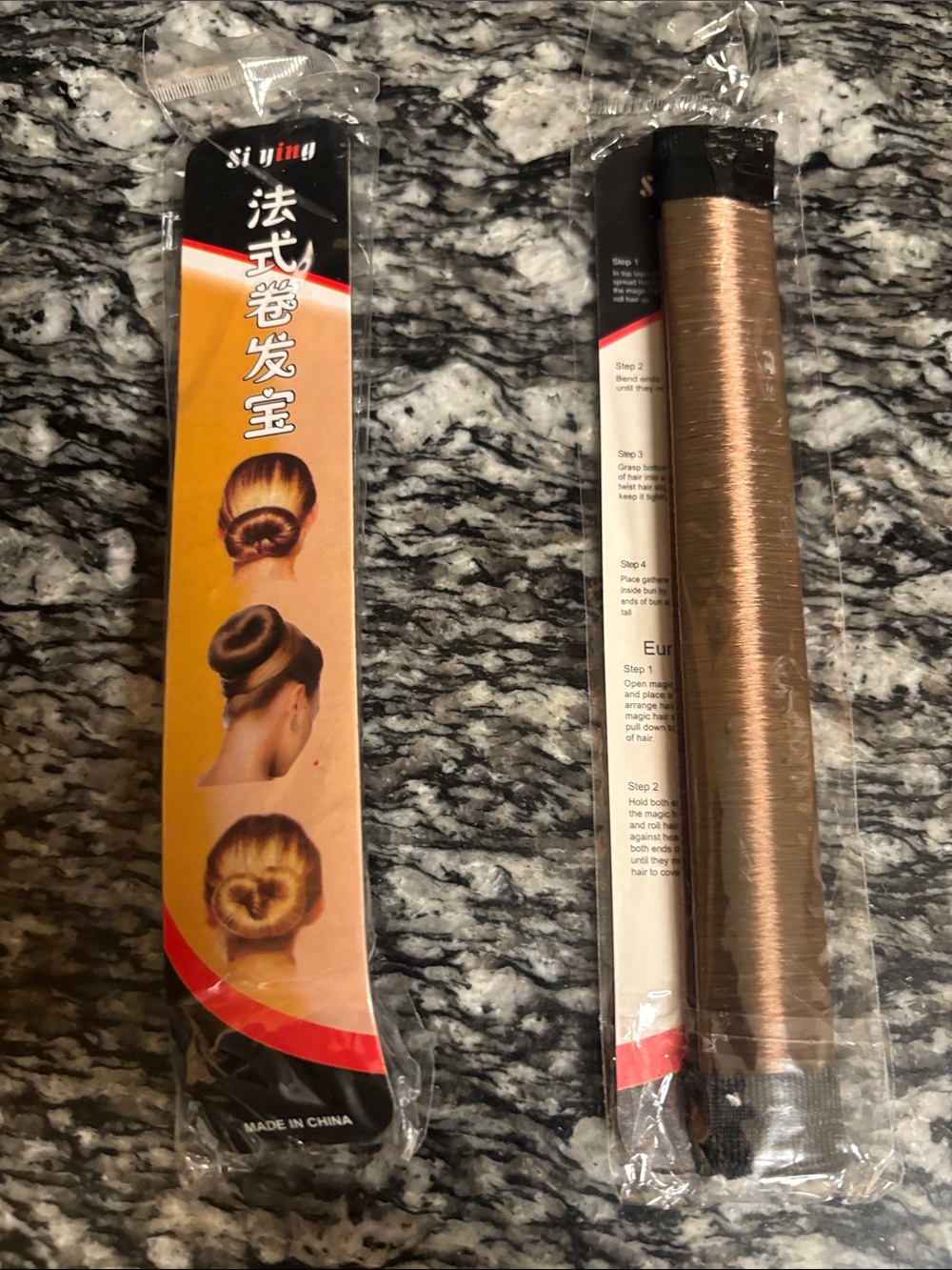 Two pack of Women’s Brown Hair Donut Bun Maker